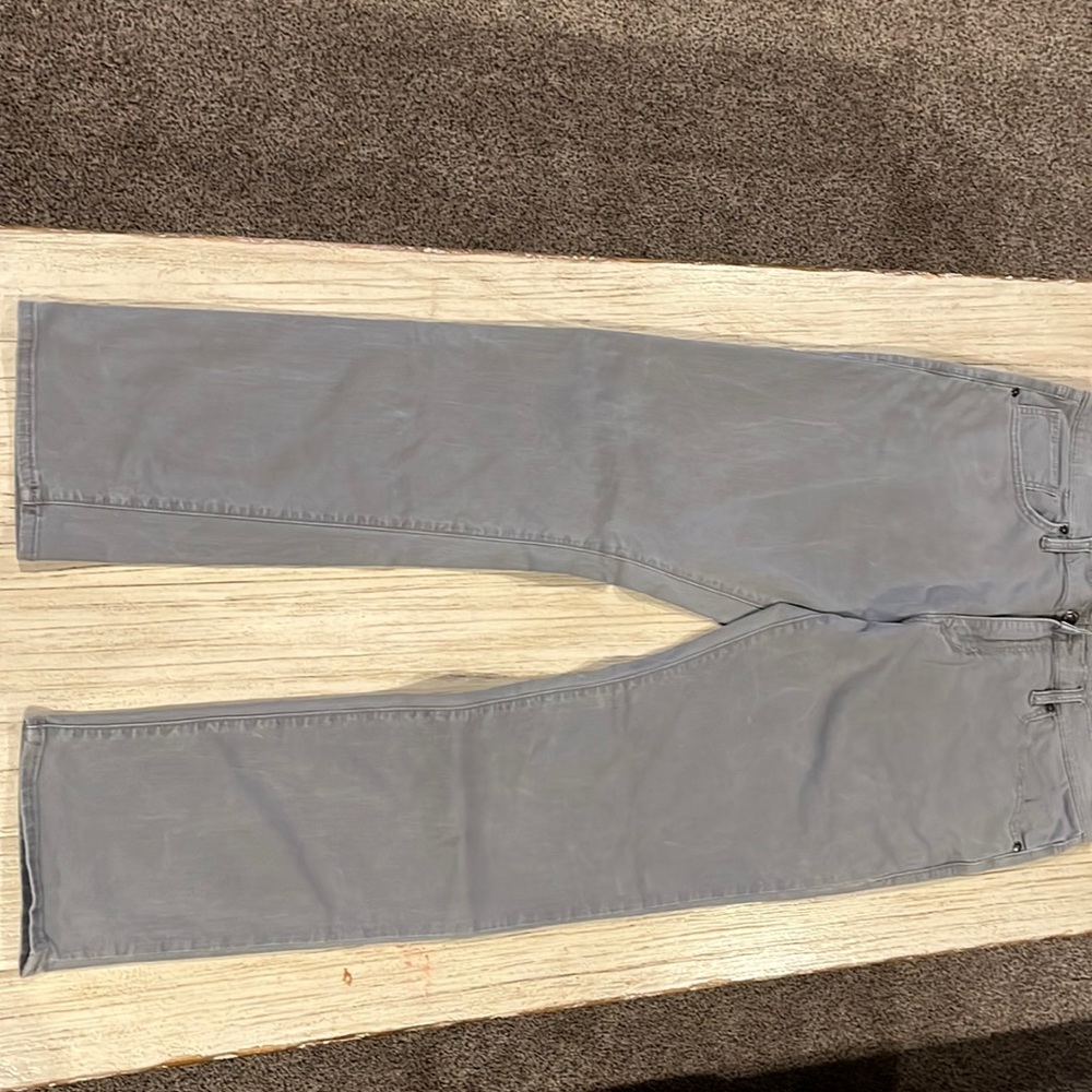 Silver mens straight gray jeans